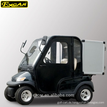 2-Sitzer Elektrischer Golfwagen mit Kabinentüren und Aufbewahrungsbox aus Aluminium